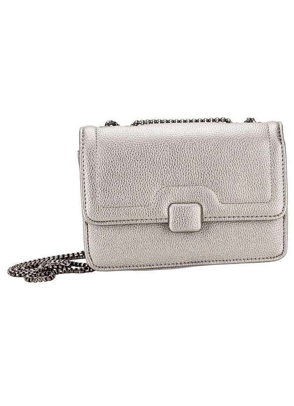 H.e - Bolsa Feminina Transversal H.E By019 - Prata