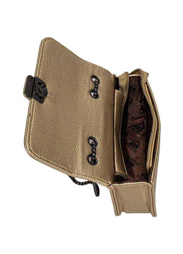 H.e - Bolsa Feminina Transversal H.E By019 - Ouro 5