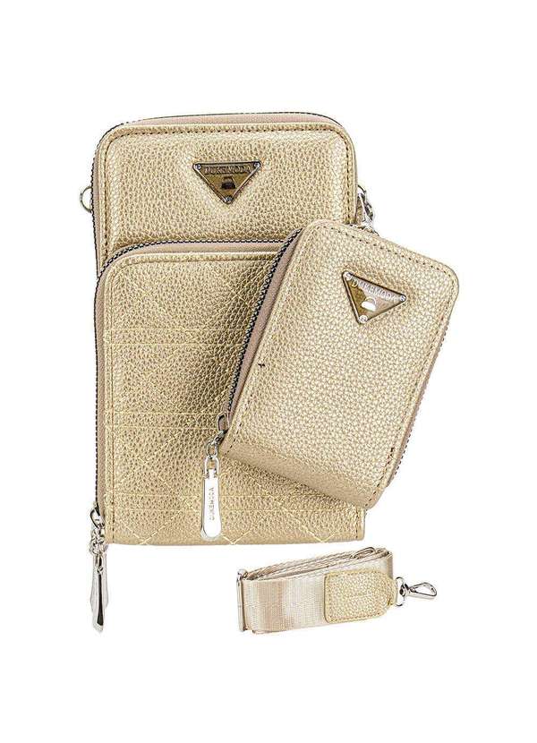 H.e - Bolsa Feminina Transversal H.E Fr34 Ouro