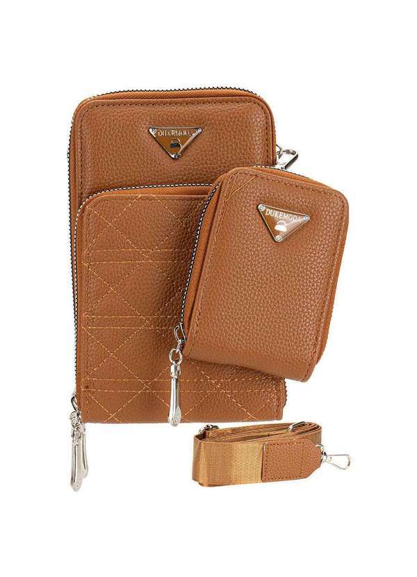 H.e - Bolsa Feminina Transversal H.E Fr34 Caramelo