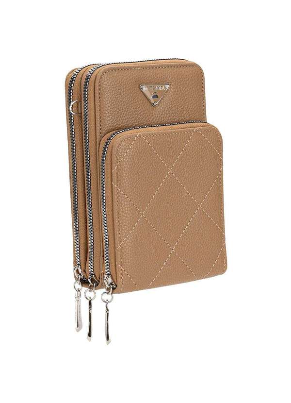 H.e - Bolsa Feminina Transversal H.E Fr40 Camel 3