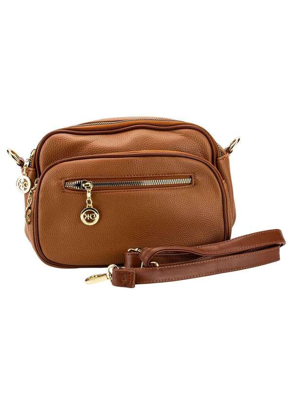 H.e - Bolsa Feminina Transversal H.E Gh386 - Caramelo