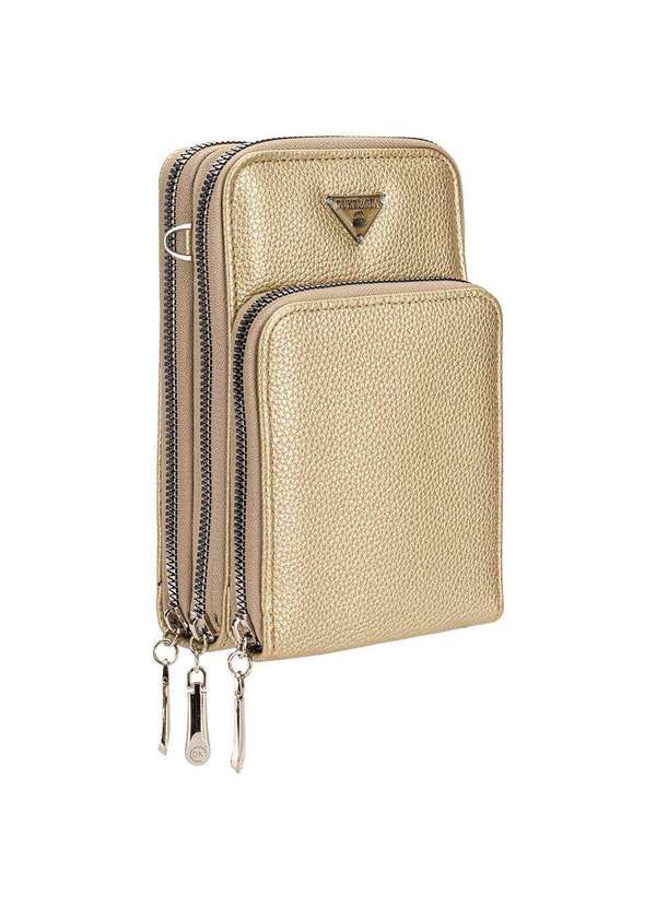 H.e - Bolsa Feminina Transversal H.E H2010 Ouro 3