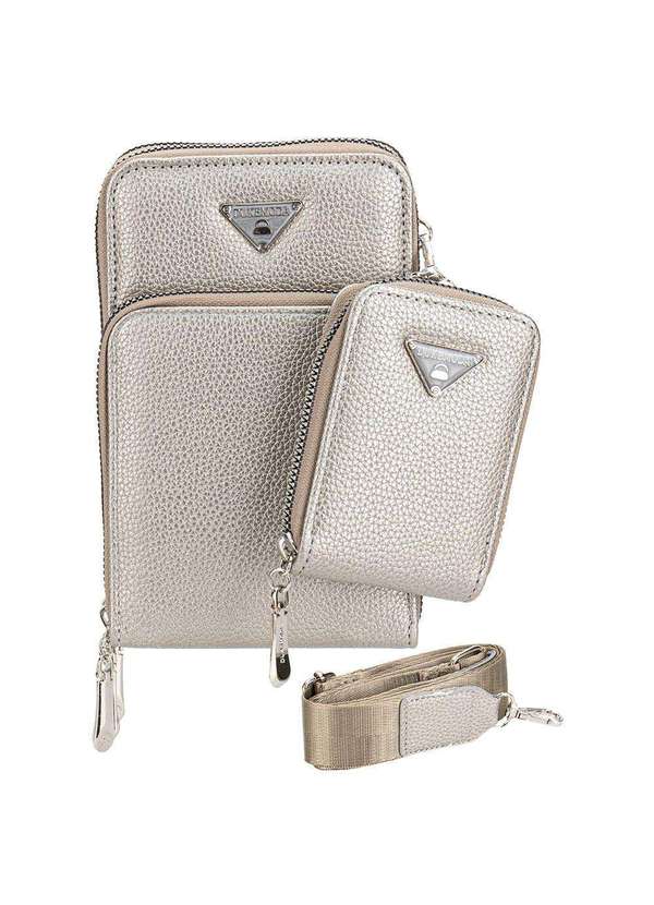 H.e - Bolsa Feminina Transversal H.E H2010 Prata