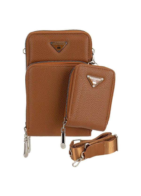 H.e - Bolsa Feminina Transversal H.E H2010 Caramelo