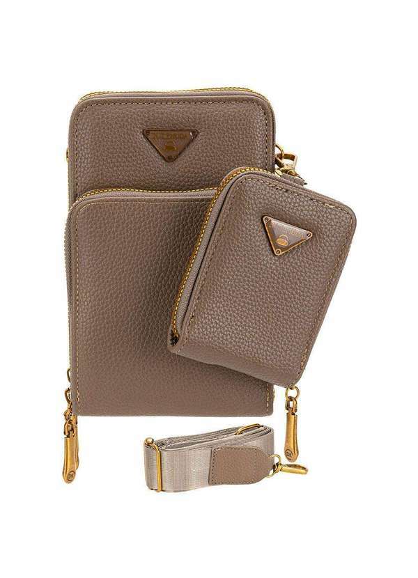 H.e - Bolsa Feminina Transversal H.E H2010 Taupe