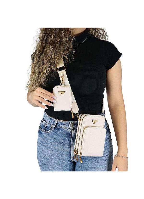 H.e - Bolsa Feminina Transversal H.E H2010 Camel 2