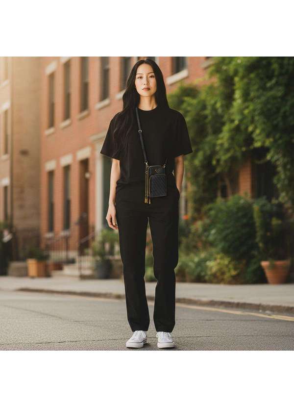 H.e - Bolsa Feminina Transversal H.E H2017 Preto 2