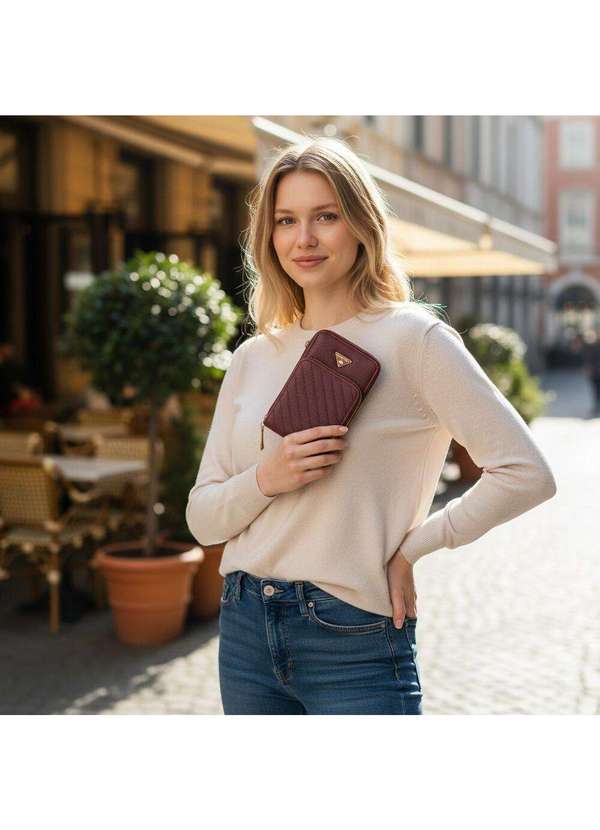 H.e - Bolsa Feminina Transversal H.E H2017 Vinho 2