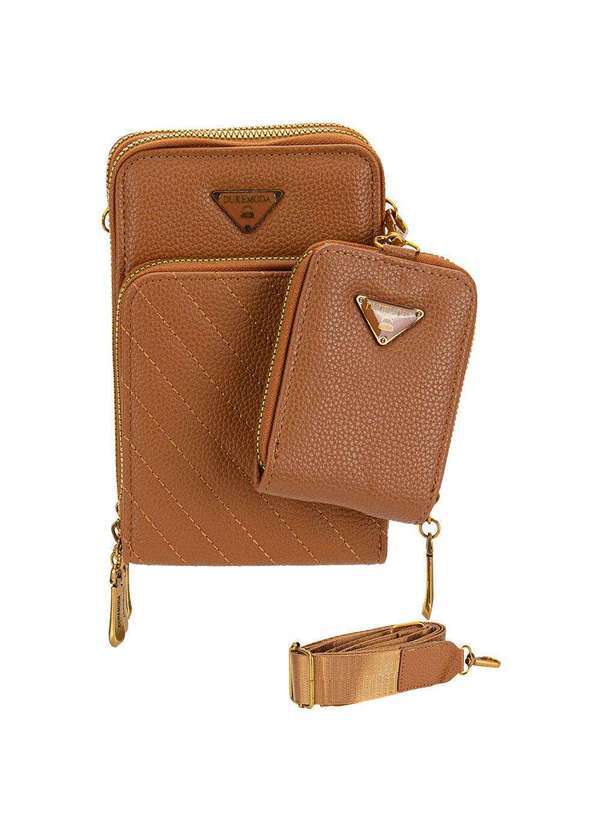 H.e - Bolsa Feminina Transversal H.E H2017 Caramelo