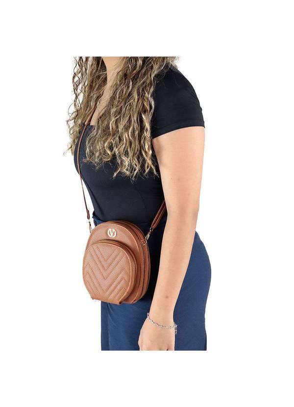 H.e - Bolsa Feminina Transversal H.E W09 Caramelo 2