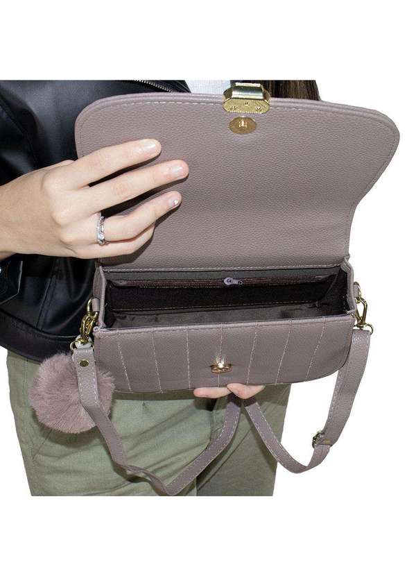 H.e - Bolsa Feminina Transversal H.E Ww115 - Caramelo 3