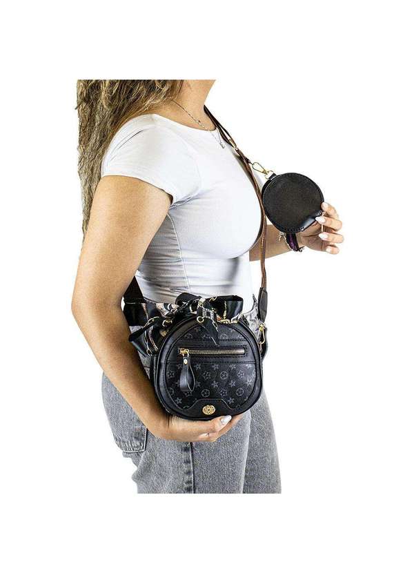 H.e - Bolsa Feminina Transversal H.E Xb8370 Café 2