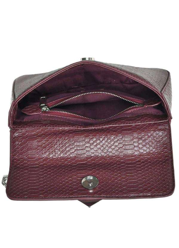 Via Marte - Bolsa Feminina Transversal Via Marte B1-163 - Vinho 4