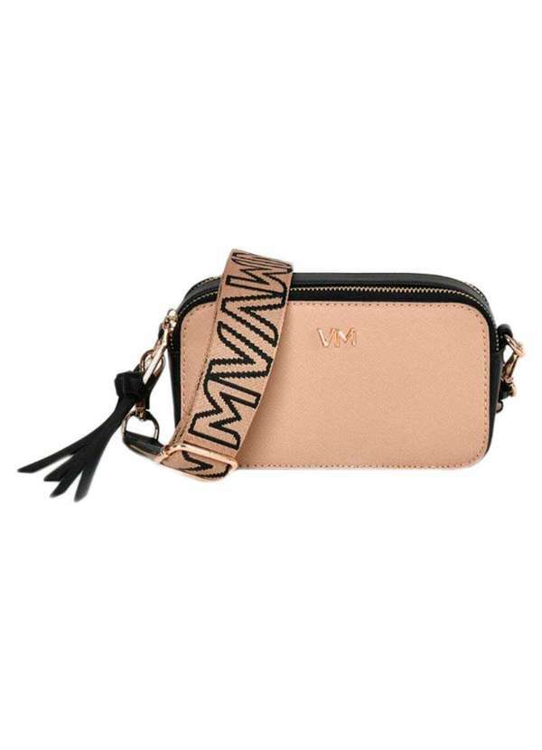 Via Marte - Bolsa Feminina Trasnversal Via Marte 221192 - Bege/Preto