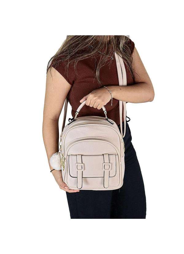 H.e - Mochila Feminina H.E Gh535 Branco/Off 5