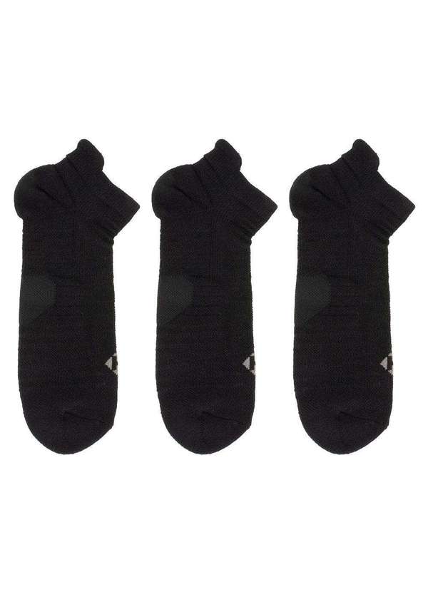 Hoahi - Kit 3 pares de Meias Soquete Hoahi 22071 - Preto