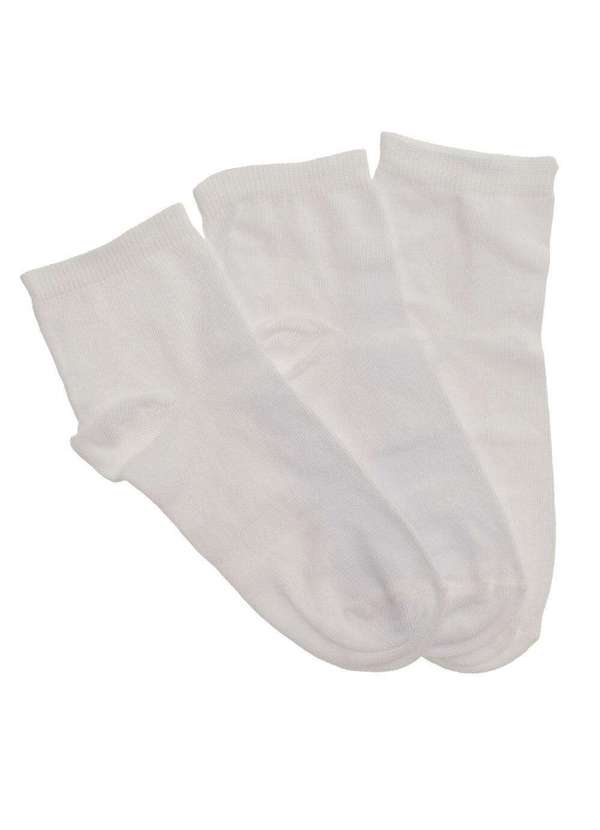 Lupo - Kit com 03 pares de Meias Basic Lupo - 04200 - Branco