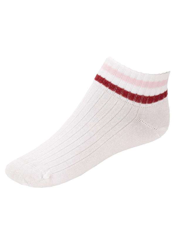 Lupo - Kit com 03 pares de Meias Invisíveis Lupo - 4535 - Azul/Branco 2