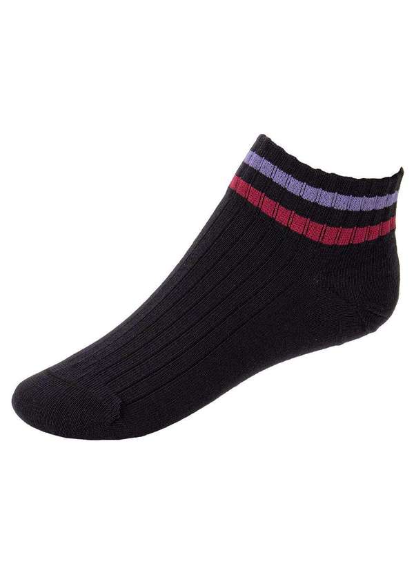 Lupo - Kit com 03 pares de Meias Invisíveis Lupo - 4535 - Azul/Branco 4