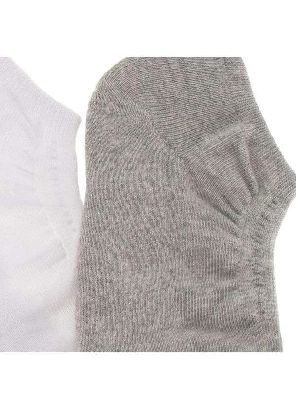 Olympikus - Kit com 03 pares de Meias Invisível Olympikus - 81924 Preto/Branco 5