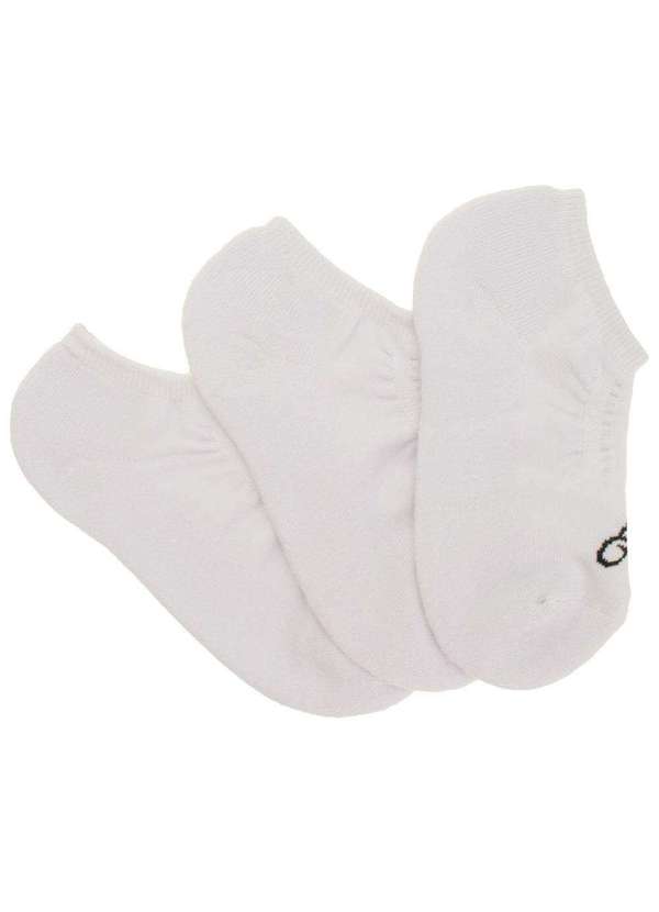 Olympikus - Kit com 03 pares de Meias Invisível Olympikus - 81924 - Branco 1
