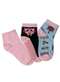 Hoahi - Kit com 3 pares de Meias Cano Curto Infantil Hoahi 21218 - Rosa/Lilás - variação: - Azul/Rosa
