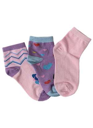 Kit com 3 pares de Meias Cano Curto Infantil Hoahi 21218 - HOAHI