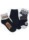 Hoahi - Kit com 3 pares de Meias Cano Curto Infantil Hoahi H021219 Cinza/Preto - variação: Preto/Cinza
