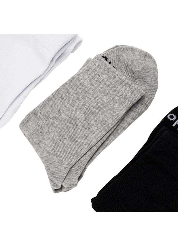 Hoahi - Kit com 3 pares de Meias Cano Longo Hoahi 18096 - Preto/Branco 5