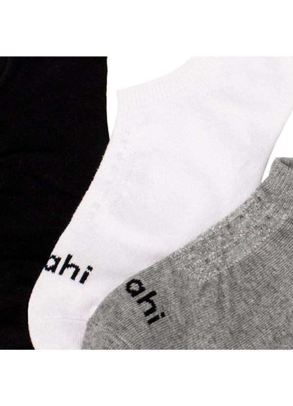 Hoahi - Kit com 3 pares de Meias Invisíveis Hoahi 18020 - Preto/Branco 5