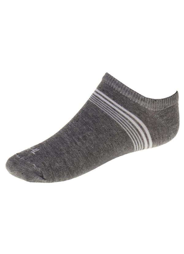 Trifil - Kit com 3 pares de Meias Invisíveis Trifil Tk6050 Branco/Cinza 2