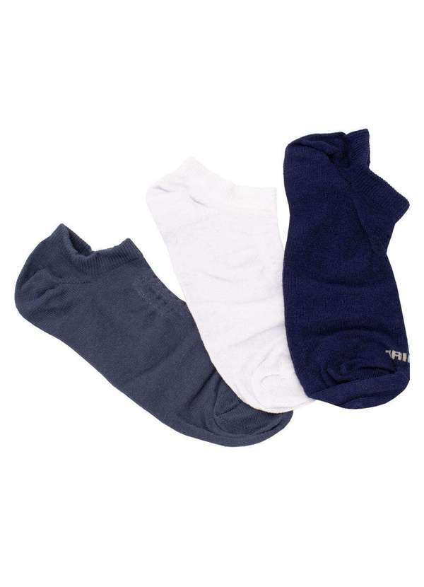 Trifil - Kit com 3 pares de Meias Invisivel Trifil - T06227 - Branco/Azul 1