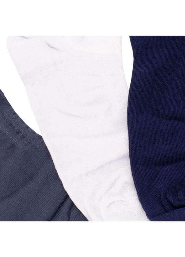 Trifil - Kit com 3 pares de Meias Invisivel Trifil - T06227 - Branco/Azul 5
