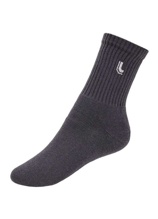 Lupo - Kit com 3 pares de Meias Lupo Sport - 3245 Preto/Cinza 4