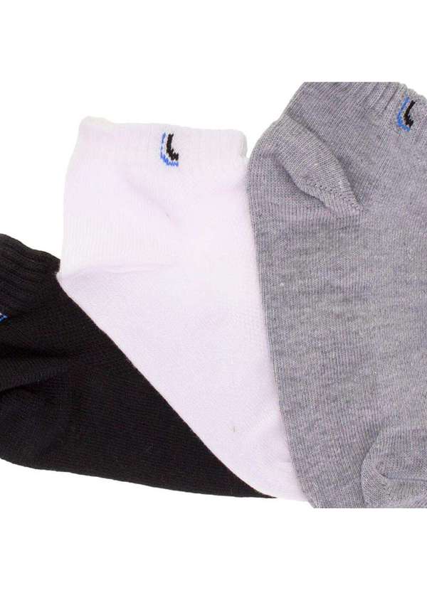 Lupo - Kit com 3 pares de Meias Sortidas Lupo - 03225 - Branco/Preto 5