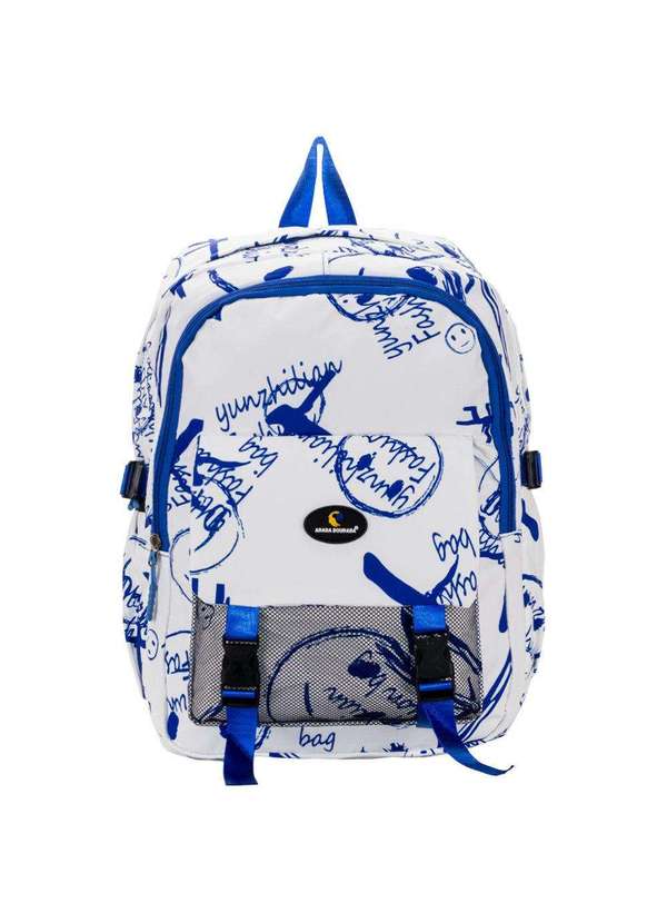 Arara Dourada - Mochila Feminina Arara Dourada -6622 - Branco/Azul