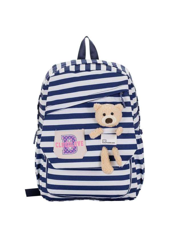 Arara Dourada - Mochila Feminina Arara Dourada - Ry6698 - Azul/Branco