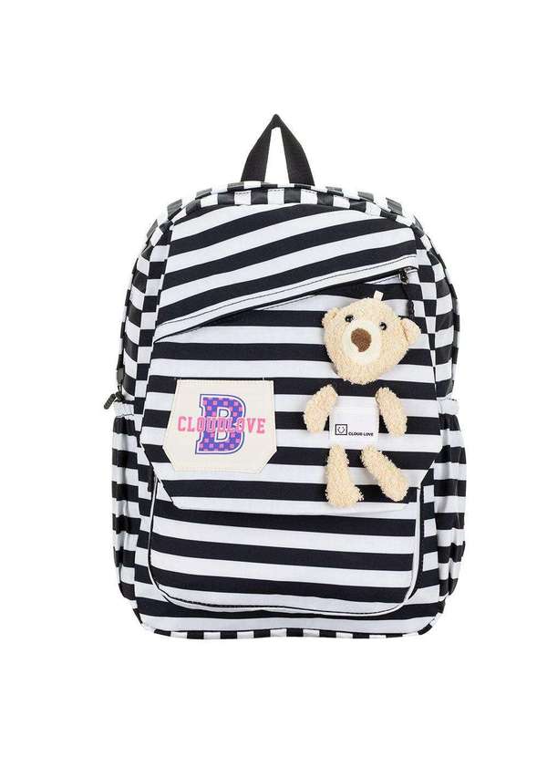 Arara Dourada - Mochila Feminina Arara Dourada - Ry6698 - Preto/Branco