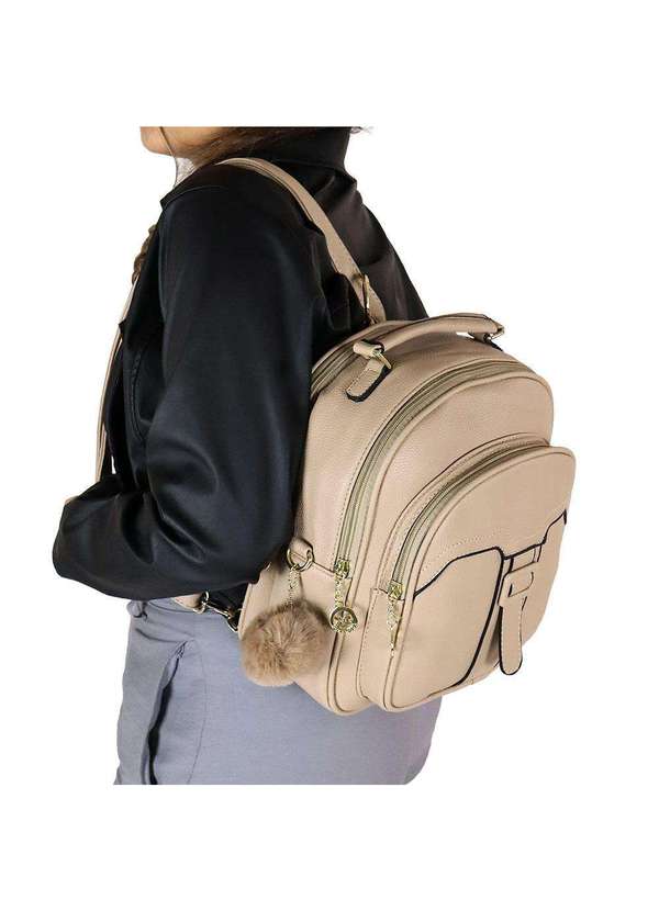 H.e - Mochila Feminina H.E Gh539 Taupe 2