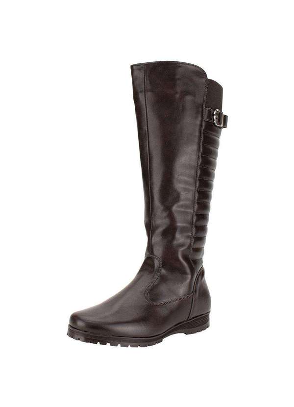 Mooncity - Bota Feminina Cano Alto Mooncity 71125 Café