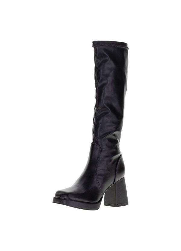 Off Line - Bota Feminina Cano Alto Off Line - 561823083 - Preto