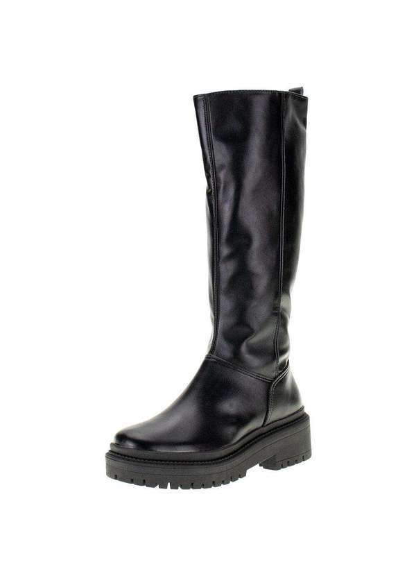 Via Marte - Bota Feminina Cano Alto Via Marte 005002 - Preto