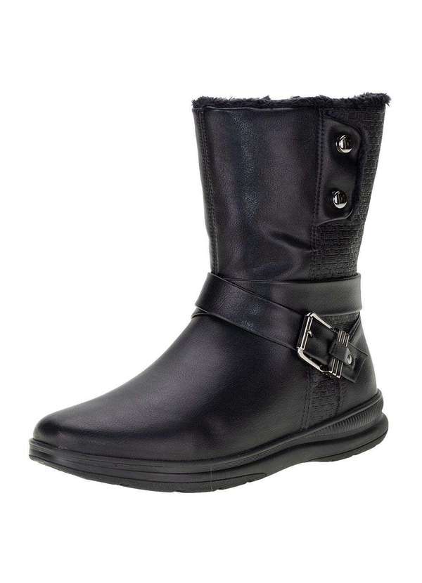 Comfortflex - Bota Feminina Cano Baixo Comfortflex - 2391303 - Preto