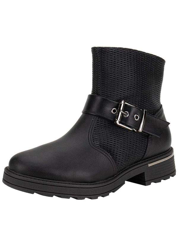 Piccadilly - Bota Feminina Cano Baixo Maxi Piccadilly 735026 Preto 1
