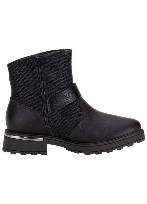 Piccadilly - Bota Feminina Cano Baixo Maxi Piccadilly 735026 Preto 5