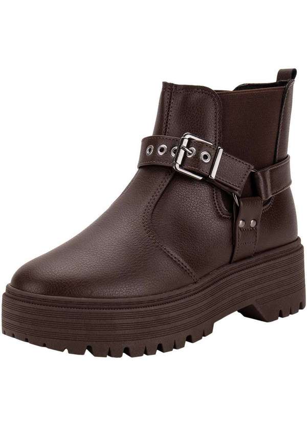 Moleca - Bota Feminina Cano Baixo Moleca 5351104 - Café