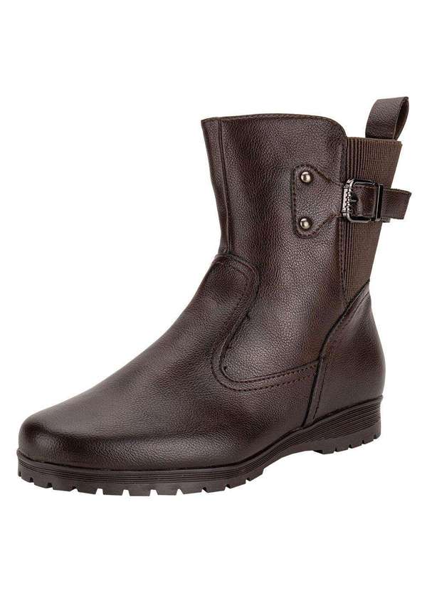 Mooncity - Bota Feminina Cano Baixo Mooncity 71128 - Café