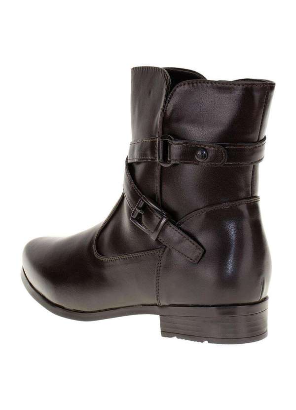 Mooncity - Bota Feminina Cano Baixo Mooncity 72323 - Café 3