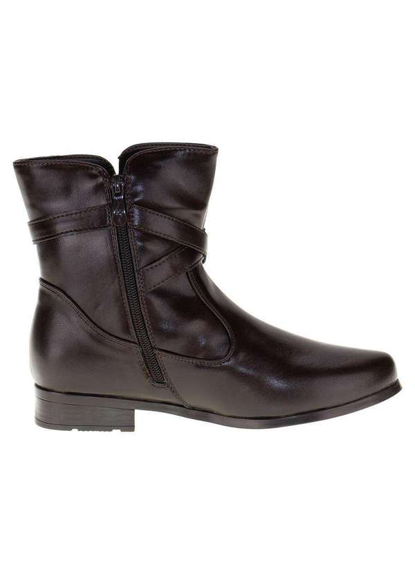 Mooncity - Bota Feminina Cano Baixo Mooncity 72323 - Café 4